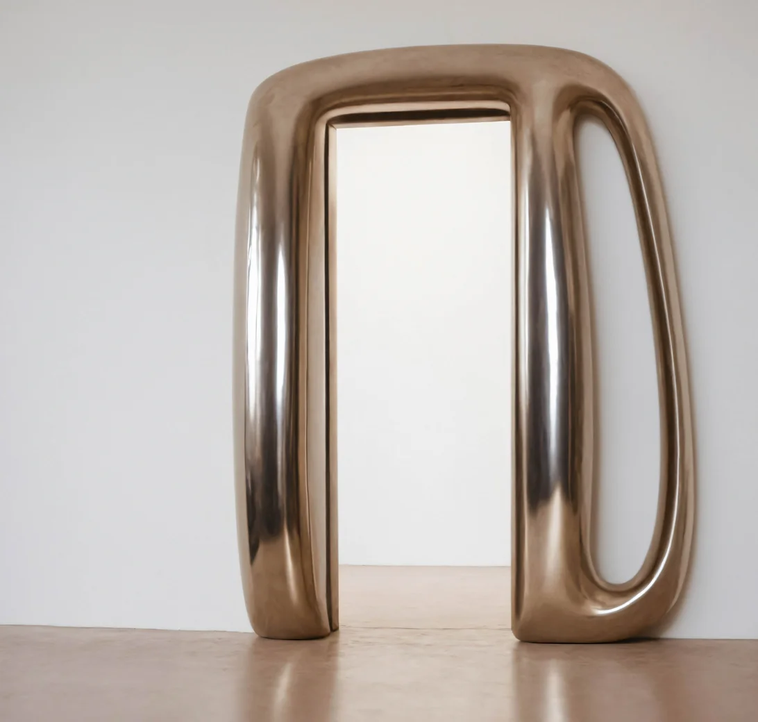 Arched Doorway in Polished Steel