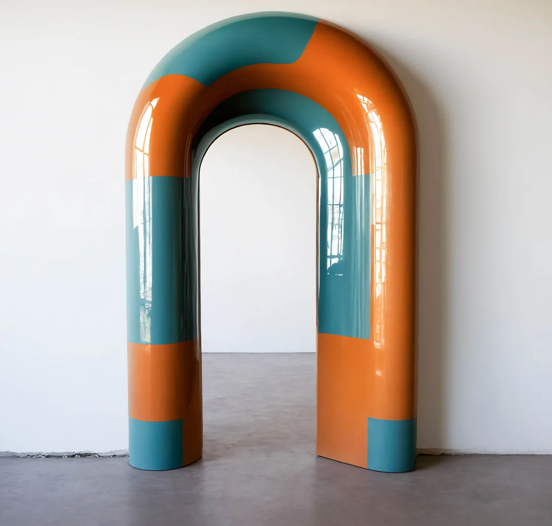 Arched Doorway in vibrant glazed ceramic finish 