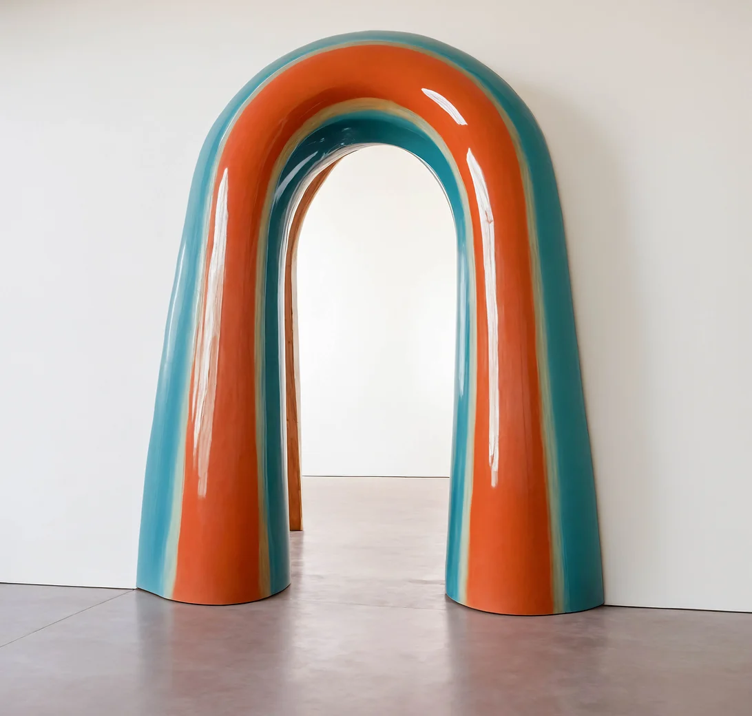 Arched Doorway in vibrant glazed ceramic finish 